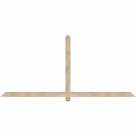 Ekena Millwork Eugene Smooth Timber Gable Bracket, Douglas Fir, 96"W x 44"H x 1 1/2"D x 3 1/2"F, 11/12 Pitch GBW096X44X0204EUG00SDF